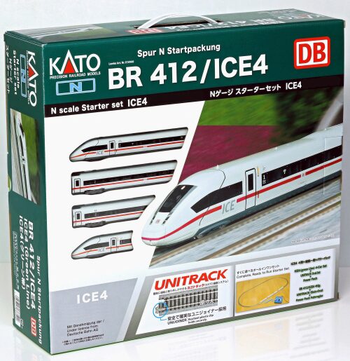 Kato 10-008A ICE4, 4-tlg. DBAG, Startset Gleis-Oval, Trafo